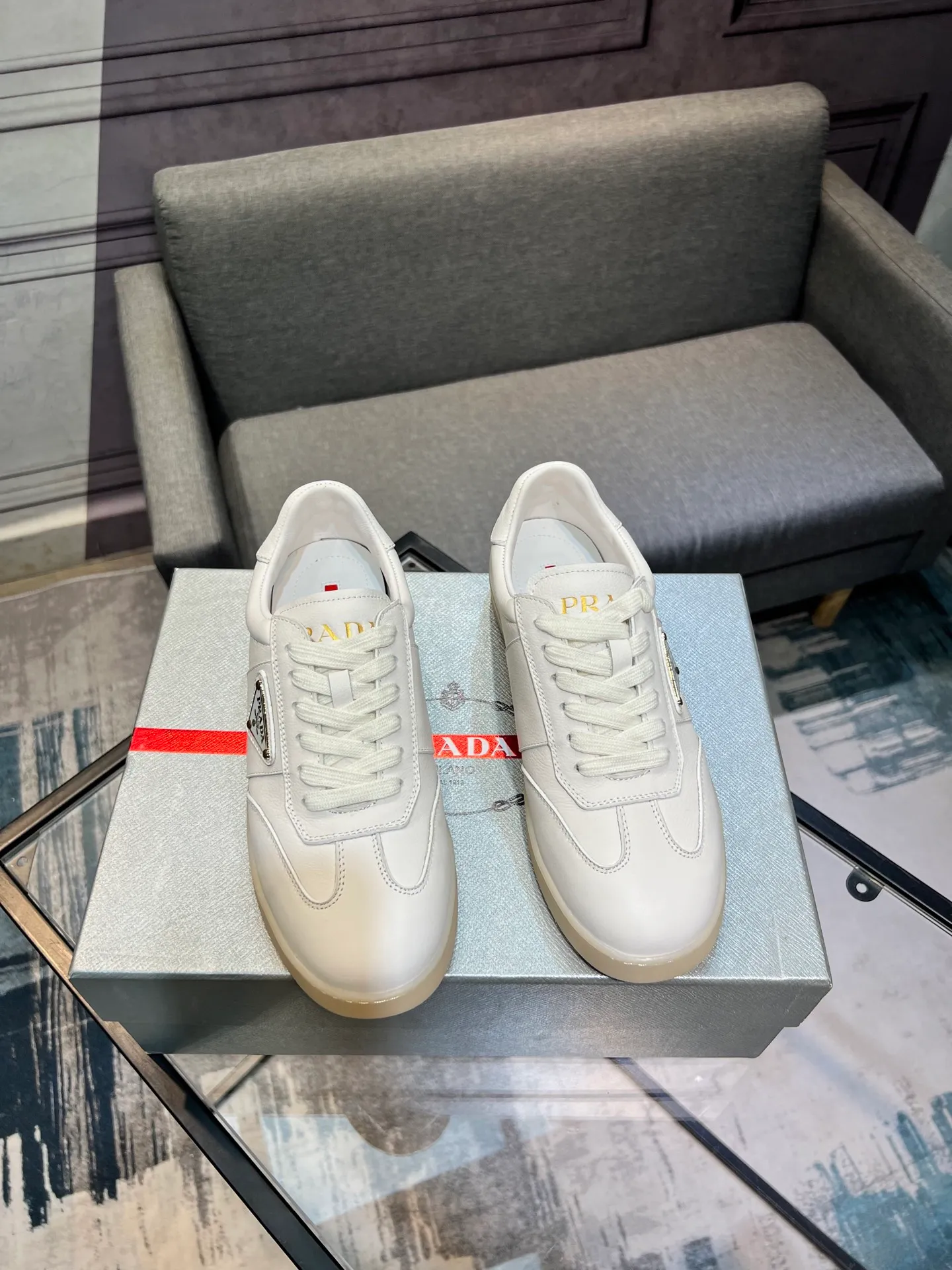 Men's shoes 💰540 [PRADA] Men's shoes are popular in the counter, official website synchronization, 1 high-quality shipment ✔️ Original frosted cowhide + cowhide lining, 1🆚1 replica, original sole, 38-45 (45 customized, non-refundable)